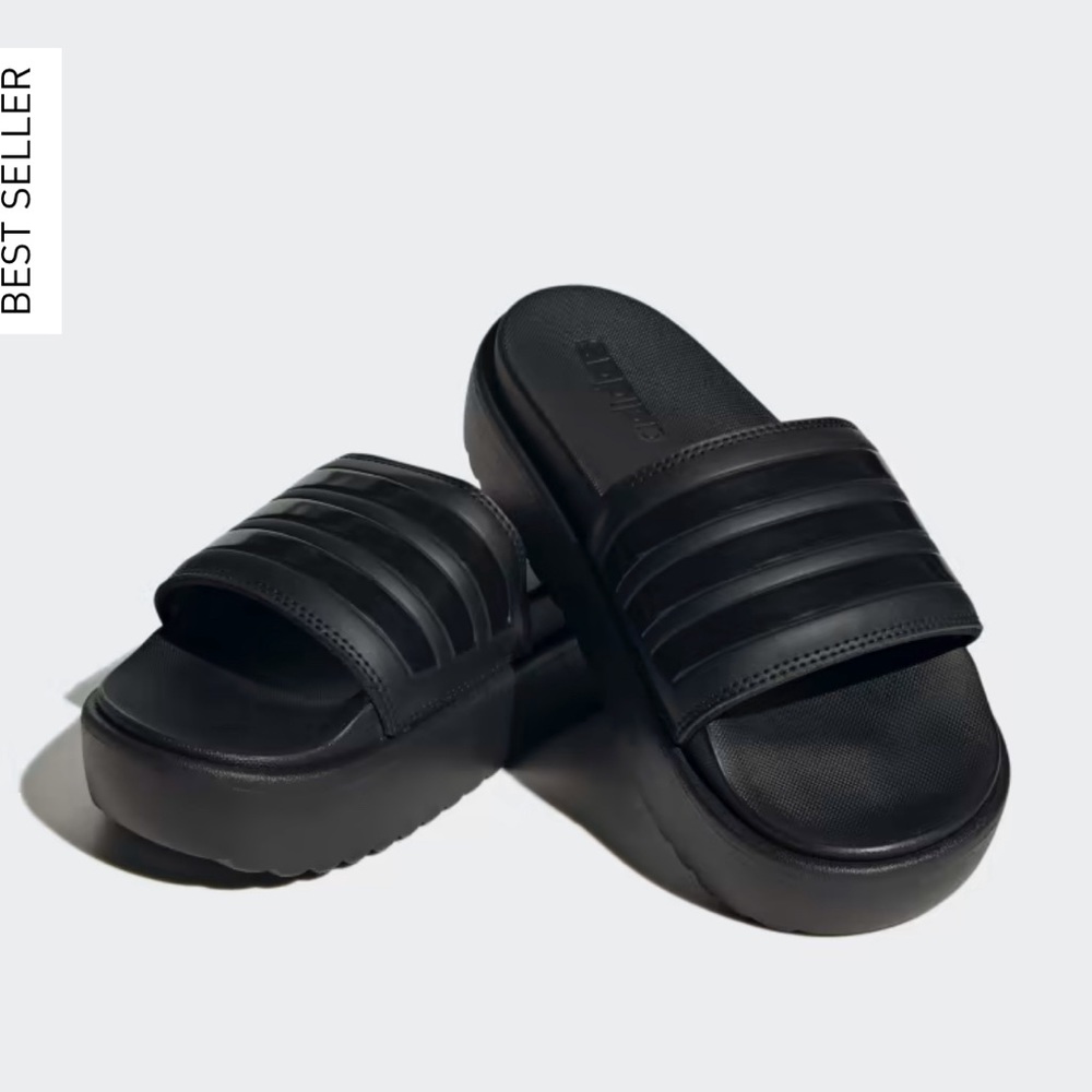 ADILETTE PLATFORM SLIDES Black size 6